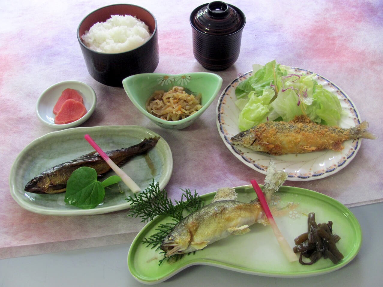 ランチ　南飛騨馬瀬川温泉　美輝の里